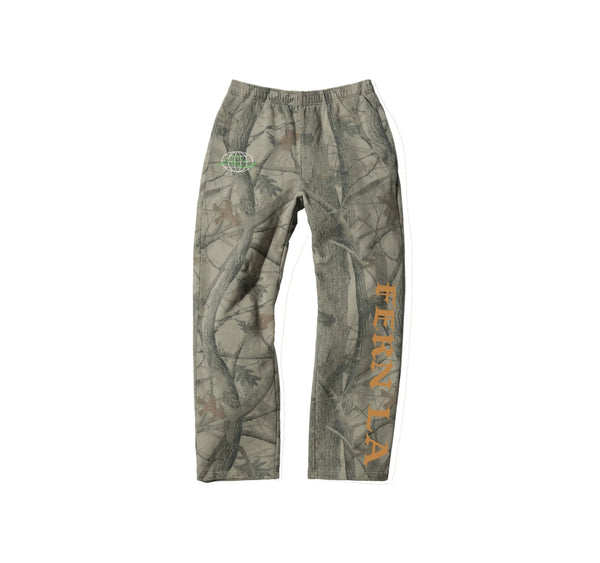 Fern LA " Camo " Sweat Cargo Pants - WIDE FIT (7183879438469)
