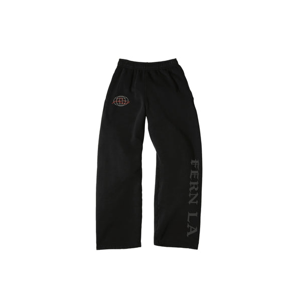 Fern LA " Black Honors " Sweat Pants - WIDE FIT (7183879635077)