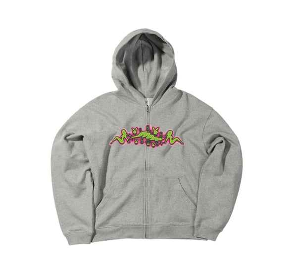 Fern LA " Pink Air Brushed " Gray Zip Up (7154125897861)