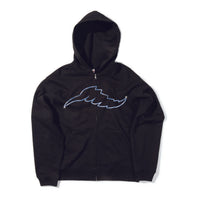 FERN LA "Liquid Chrome" Black Zip Up (7074083766405)