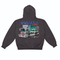 Fern LA " International Deliveries " Vintage Gray Hoodie (7144726102149)