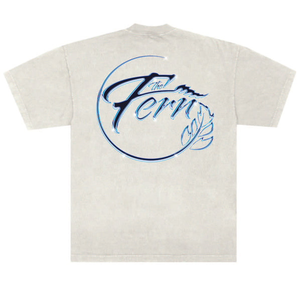 FERN LA "Liquid Chrome" Off White T-SHIRT (7074082652293)