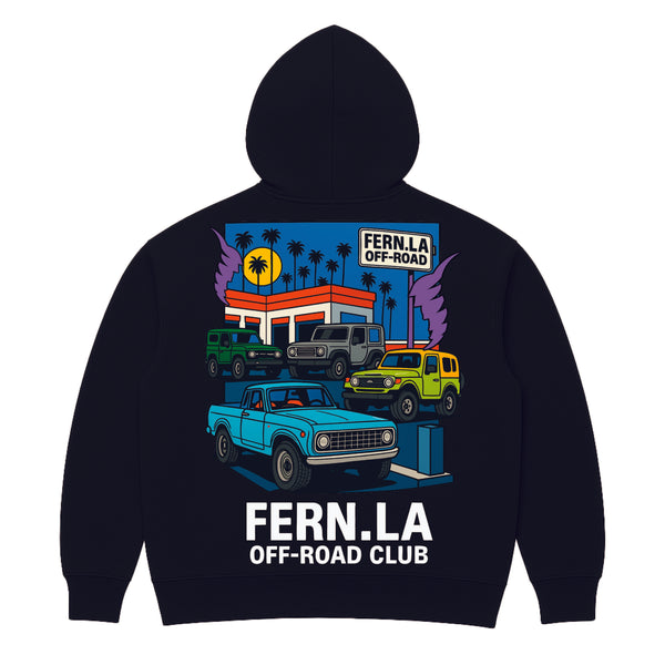 Fern LA " Off-Road Club " Black Zip Up (7191968972933)